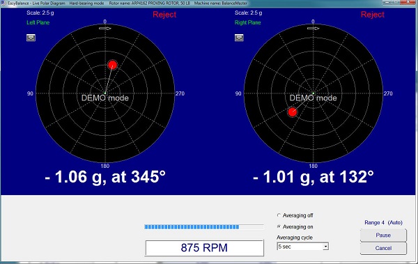 balancing software, driveshaft balancing machine rotor setup screen